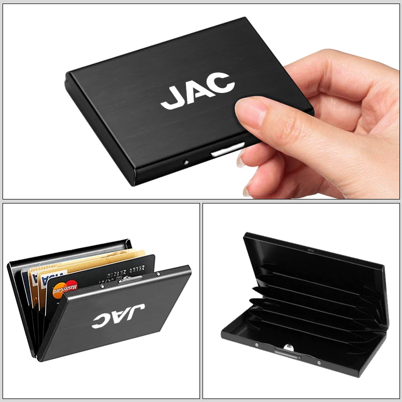Car RFID Blocking Card Holder Metal Wallet Case Storage Accessories For JAC J7 J3 S2 J2 JS2 T8 JS4 J5 Refine S3 S7 J4 S4 - view 5