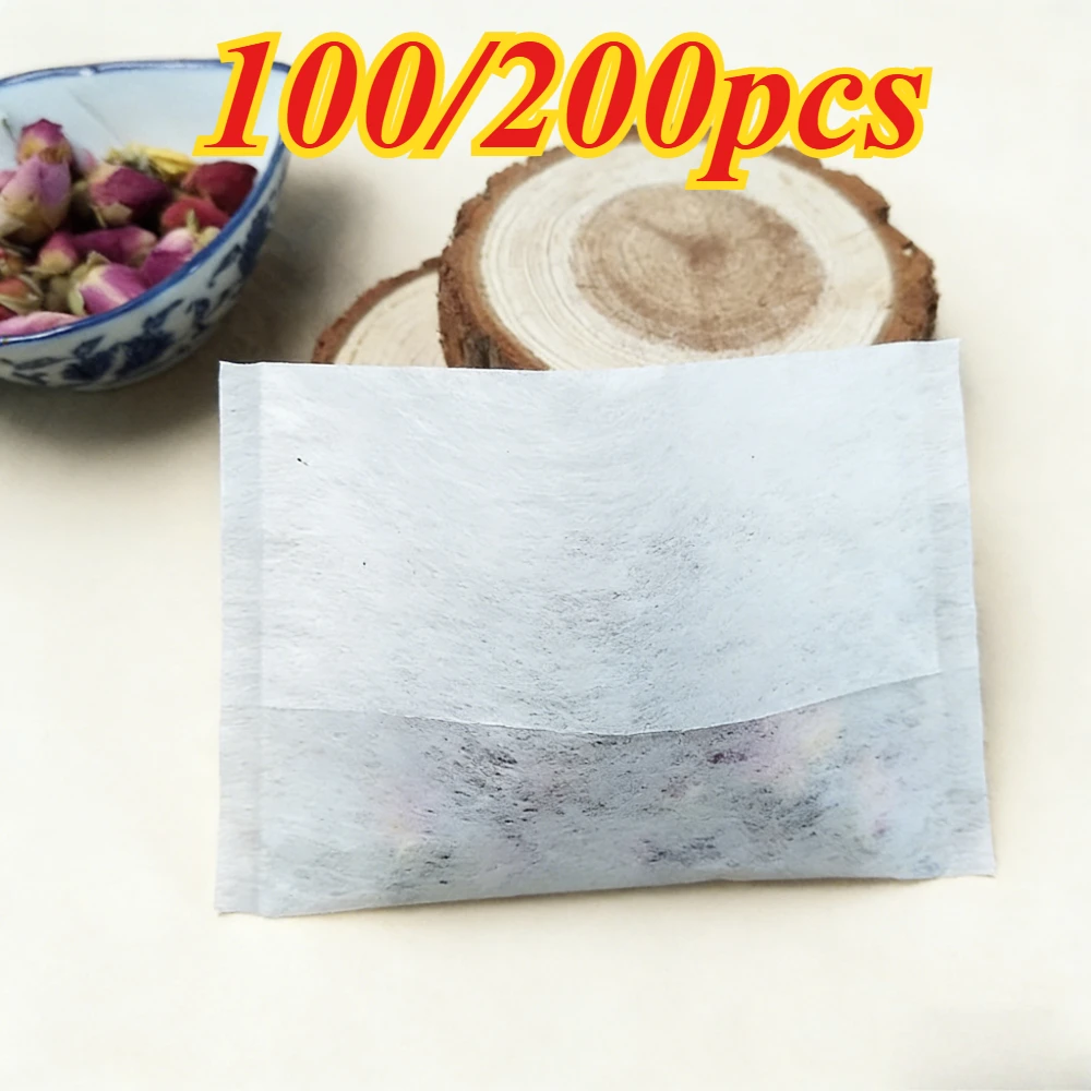 Paquete de 100/200 Bolsitas de Té Desechables con Cierre Hermético, Bolsitas Vacías para Té de Hierbas Sueltas