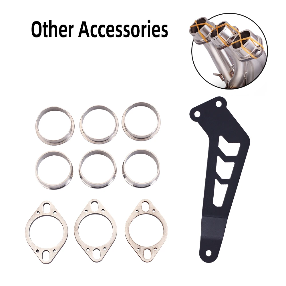 Motorcycle Exhaust System Escape Slip On Front Tube Link Pipe Connect Original full Motorcycle Exhaust System For YAMAHA MT09