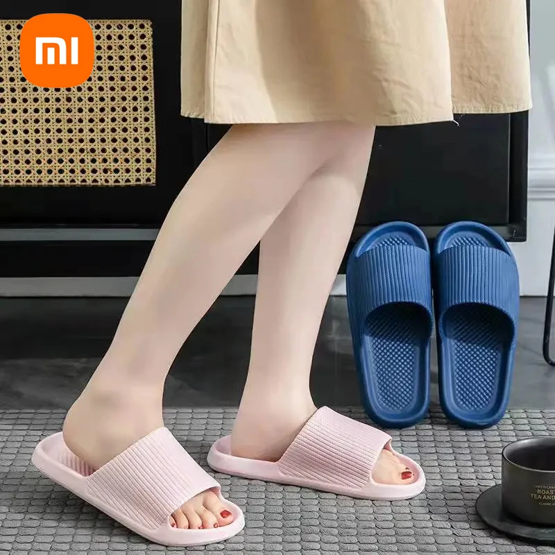 Xiaomi Fashion Men's Women's Slippers Anti-Slip Wear-Resistant EVA Thick Sole Comfortable Home Slippers Bathroom Bath Flip-Flops