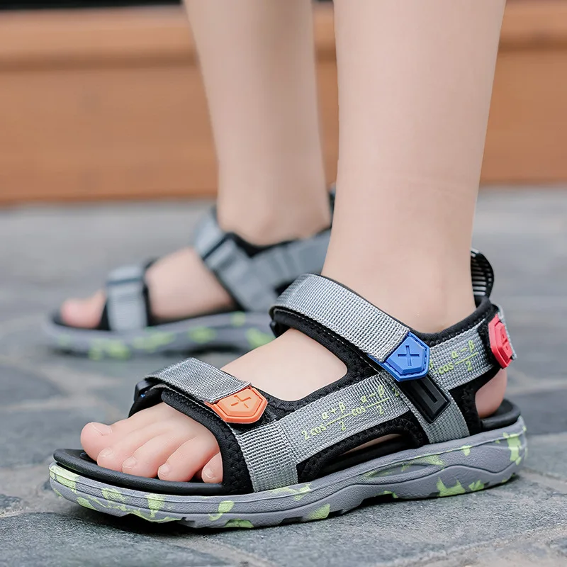 New Fashion Boys Beach Sandals Children Sport Breathable  Sneakers Brand Kids Sandals for Children  Flat Tennis Shoes