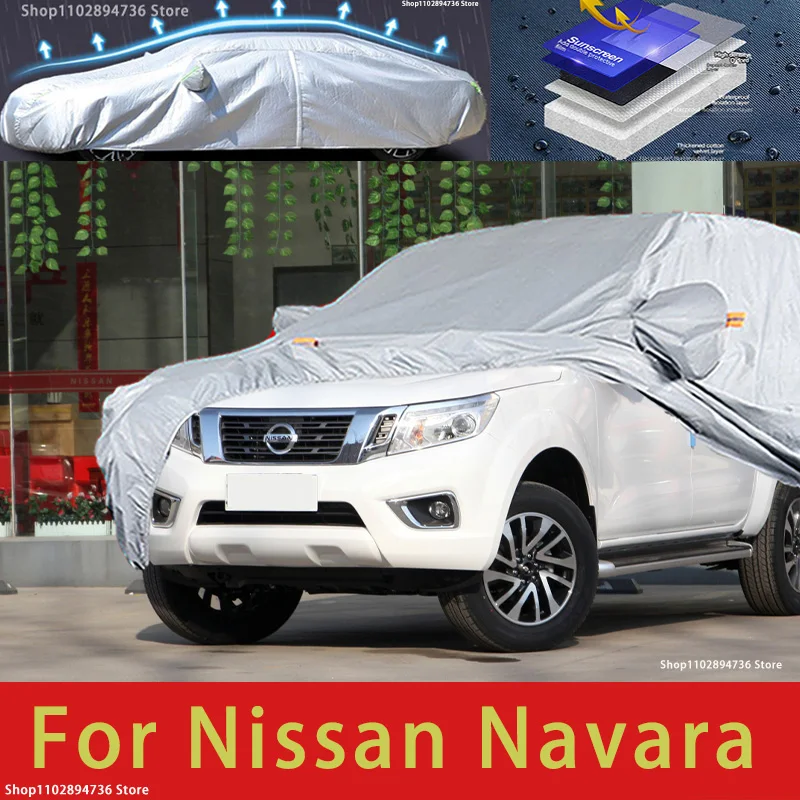 

For Nissan Navara Outdoor Protection Full Car Cover Snow Covers Sunshade Waterproof Dustproof Exterior Car accessories