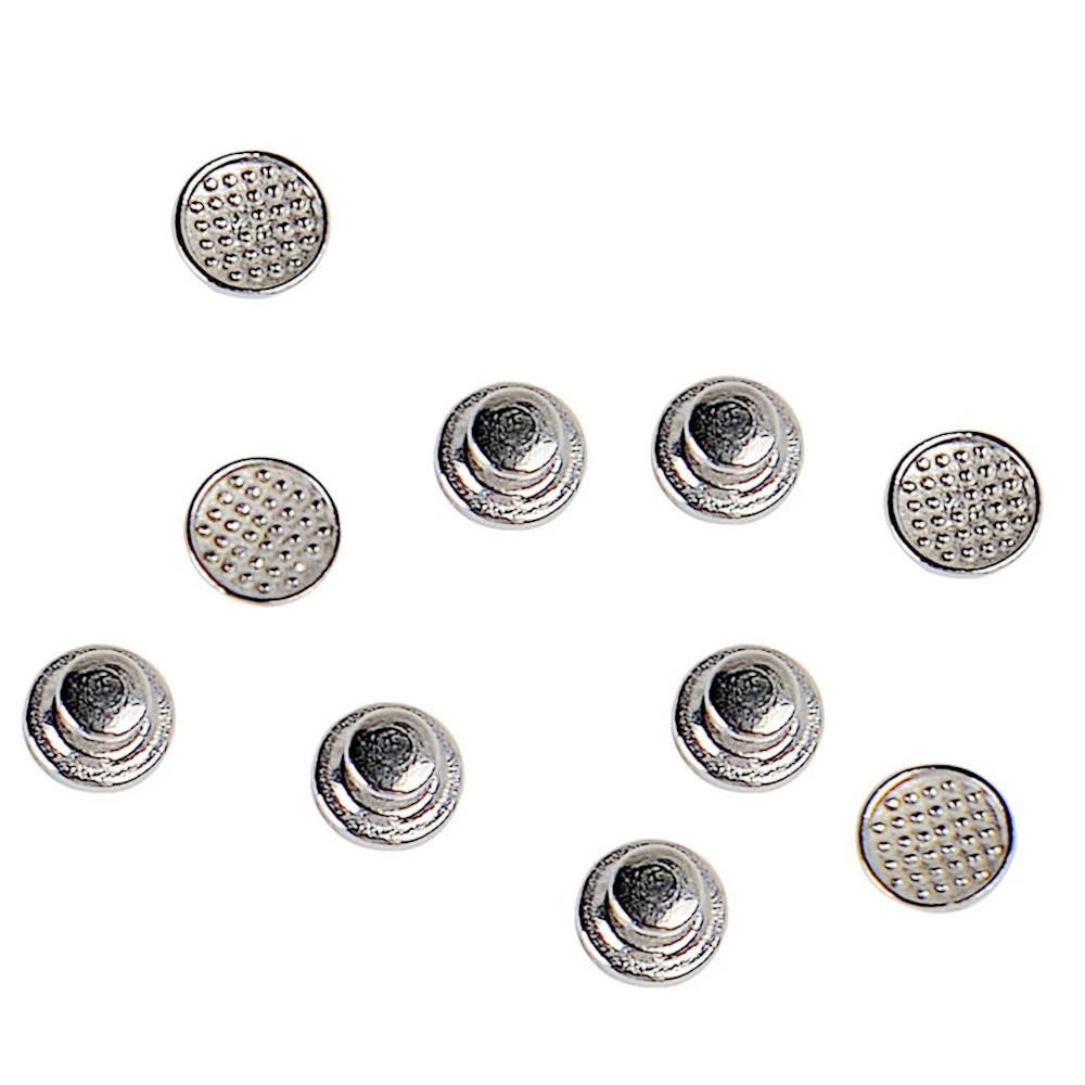 JUNTOP 10Pcs Dental Orthodontic Lingual Button Bondable Metal Tongue Side Buckle Dentistry Materials