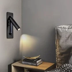 Full spectrum eye protection wall lamp, hotel living room, bedroom, study, rotatable bedside reading light