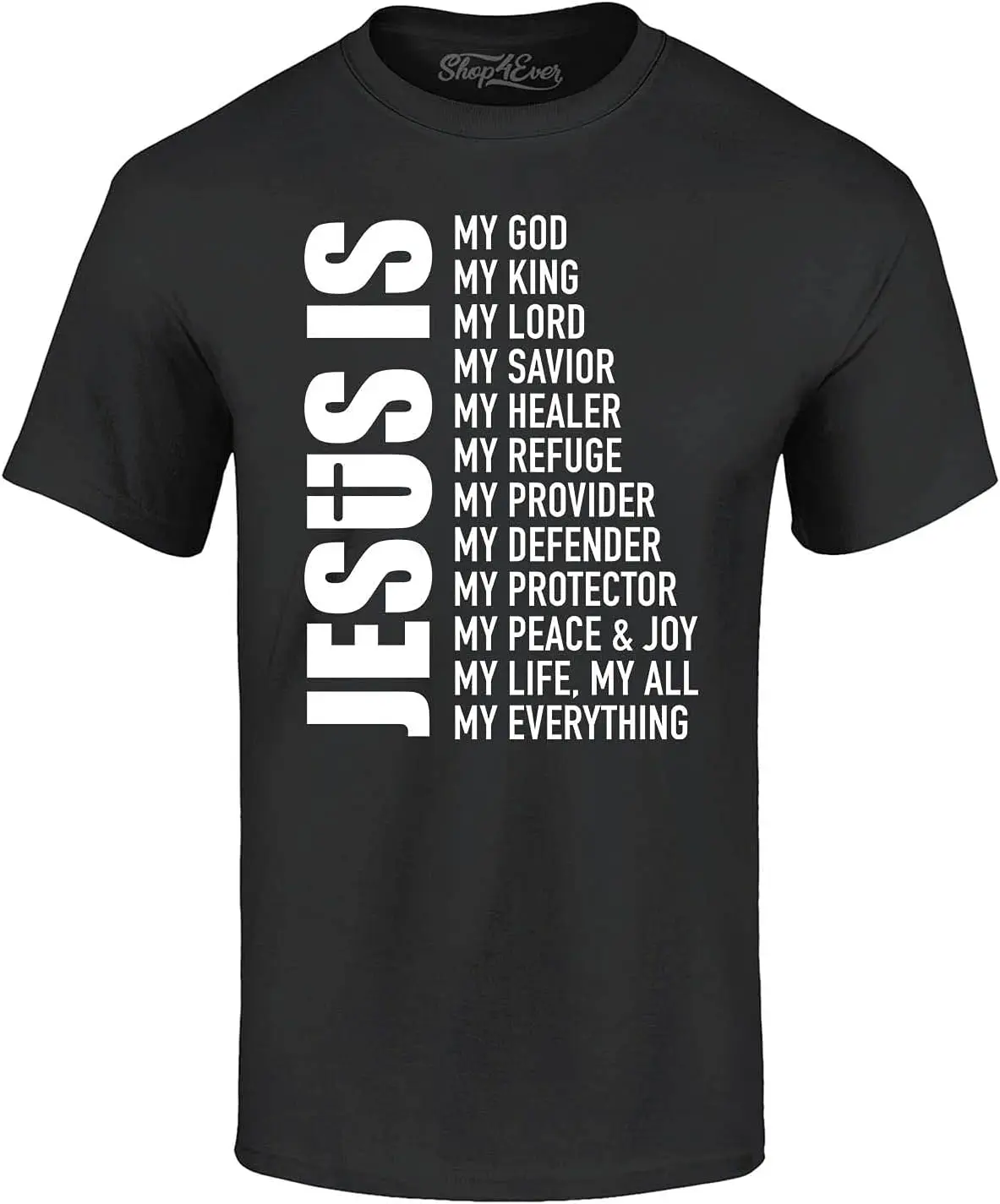 

Jesus is My God My Lord My Savior Christian T-Shirt 100% Cotton O-Neck Short Sleeve Summer Casual Mens T-shirt Streetwear