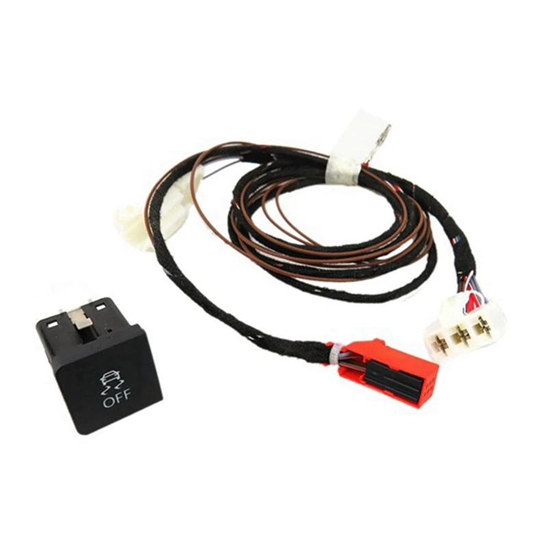 Car Traction Control ESP OFF ASR Switch Button With Harness Plug ESP Switch Button For Zong Golf MK6 Jetta 5 1KD927117