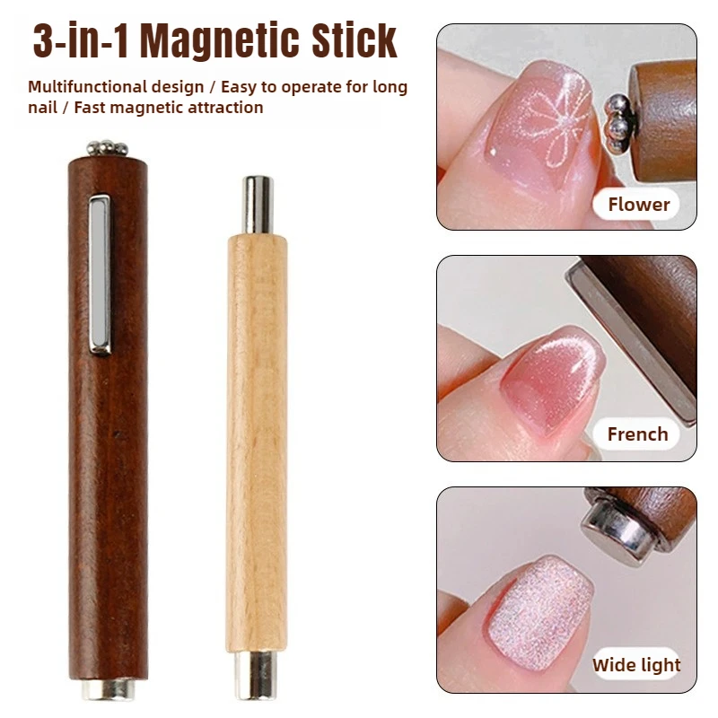 

Strong Magnetic Stick for Cat Eye Gel Polish Nail Magnet Tool 3-IN-1 Magnet Pen Nails Art Design Glitter Effect Manicure Tools