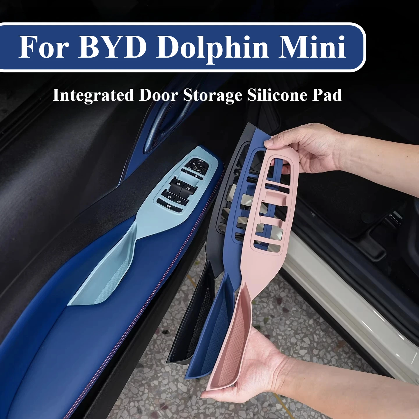 

For BYD Dolphin Mini Surf Seagull Atto 1 Car Silicone Trim Panel Handle Interior Handle Inner Door Armrest Panel Pull Trim Cover