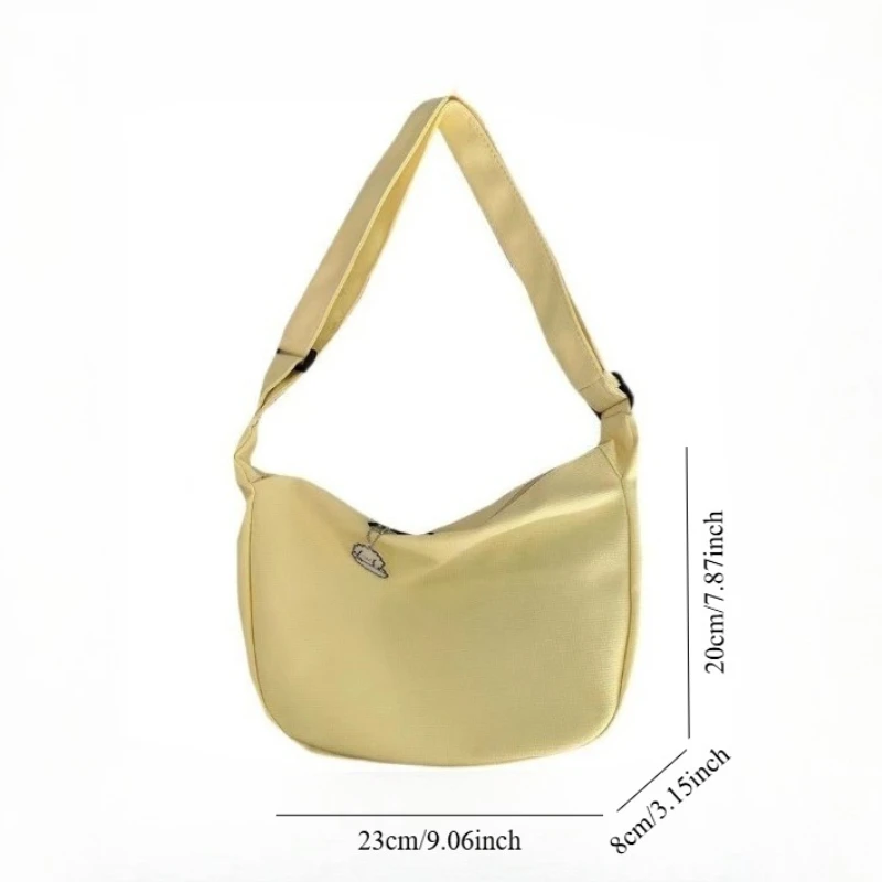 Waffle-Textured Crossbody Bag with a Soft, Squishy Design, Adjustable Wide Shoulder Strap That's Comfortable and Doesn'T Put Strain on the Shoulders, Large Capacity for Carrying Books, Water Bottles, and Other Personal Items, Simple and Versatile Style Suitable for Students and Commuters, a Lightweight Shoulder Bag Suitable for Daily School Trips and Outings view 4