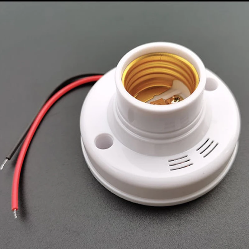 Lamp Holder Light Controlled Induction E27 Screw 85-220V Lamp Holder Compatible With All Incandescent Lamps