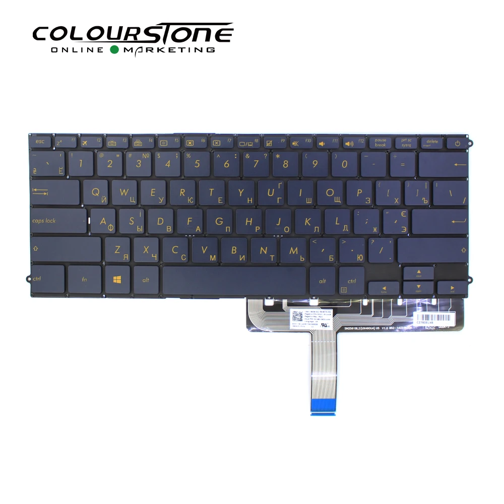 Imagem -02 - Notebook para Asus Zenbook Ux490 Ux490ua Ux490 Rússia Novo Modelo Retroiluminado Teclado do Portátil ru Ux490