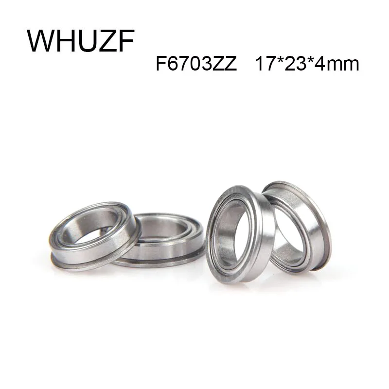 F6703ZZ Flange Bearings ABEC-5 F6700 F6701 F6702 F6703 F6704 ZZ Flanged Thin Wall Bearing Flange Ball Bearings Metal WHUZF