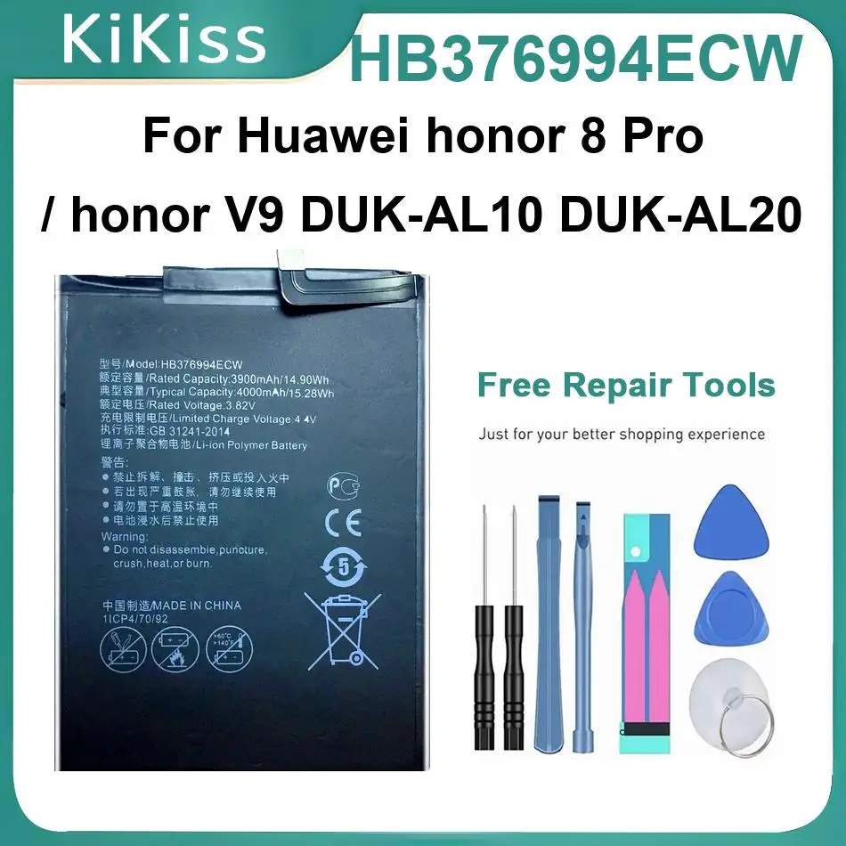 

Аккумулятор для мобильного телефона HB376994ECW для Huawei Honor 8 Pro / V9 DUK-AL10 DUK-AL20, сменные батареи