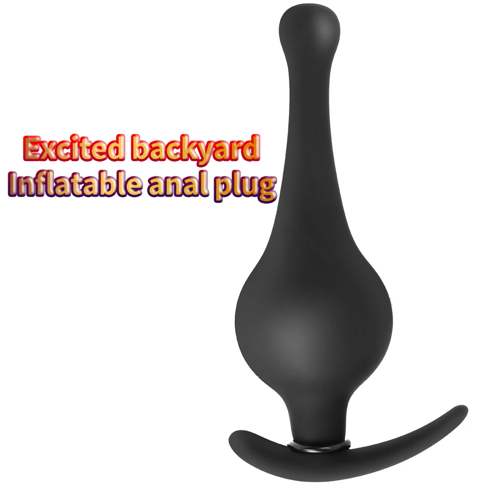 Manyjoy Soft Silicone Inflatable Anal Plug Butt Dilator Body-Safe Silicone Anal Balloon Pump Massage Adult Men Women Sex Toy