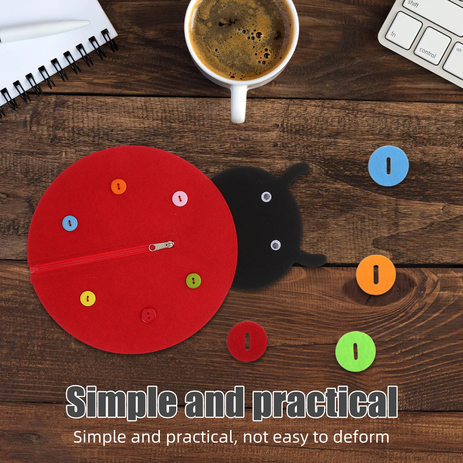 

2 set Button Learning Montessori Busy Board For Toddlers Colorful Handmade Buttons Zipper Practice Kids Sensory Activity