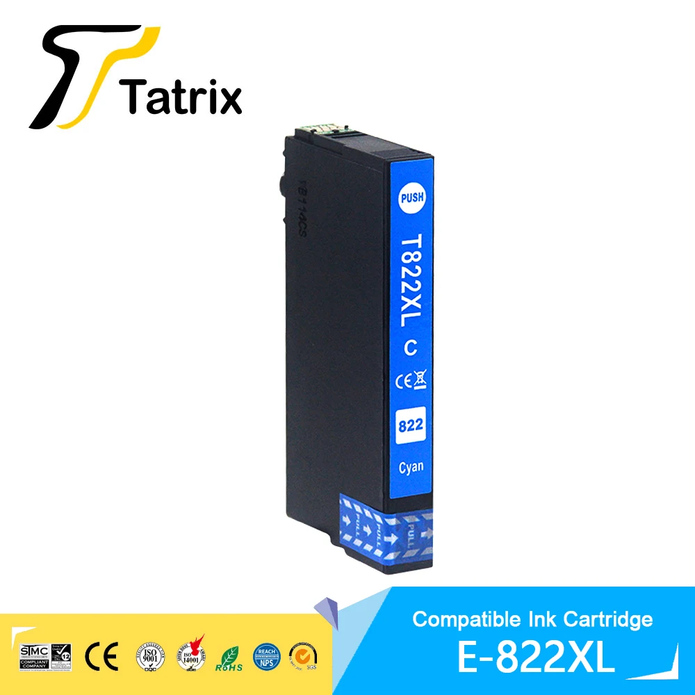 Tatrix 822XL T822 T822XL120-S Compatible Printer Ink Cartridge for Epson WorkForce Pro WF-3820/WF-4820/WF-4830/WF-4834 Printer