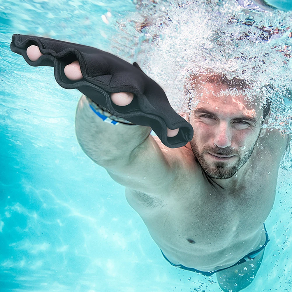 

1 Pair Swimming Fingerless Gloves Neoprene 2mm Webbed Gloves for Training Diving Adults Children Water Resistance Swim
