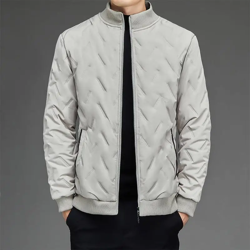 

Мужское зимнее повседневное хлопковое пальто Thiened Fce на подкладке Jaet 2024, жилет из овчины с воротником-стойкой, длинная молния...