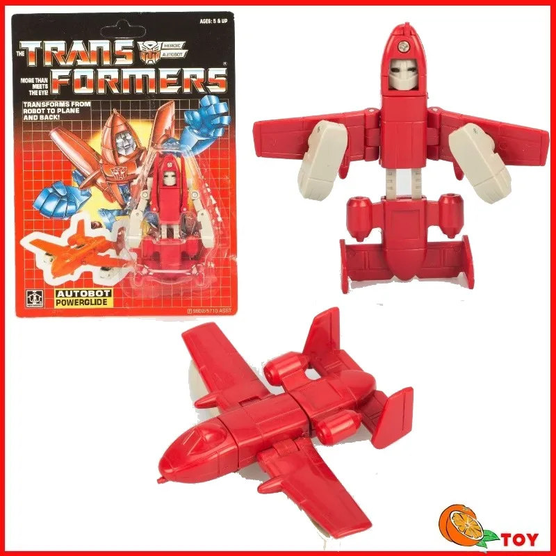 In stock Transformers toys US version G1 84-86 KO Powerglide Model Robot Collection Action Figure Toy Gift Hobby