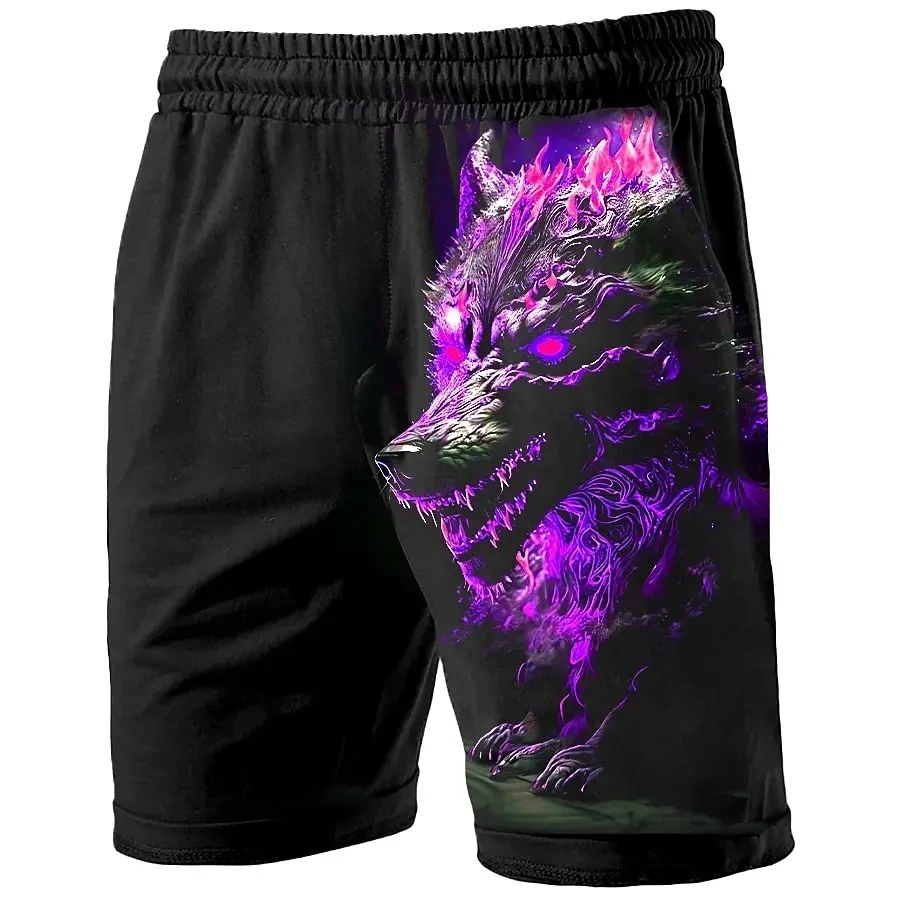 

Men's Swim Trunks Retro 3D Beast Print Beach Shorts Quick Dry Outdoor Leisure Sports Shorts Swimwear Fashion Men's Shorts