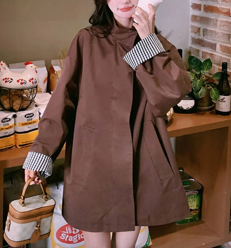 

SuperAen 2025 Korean Brown Jacket Heavy Industry Korean Style Jacket Coat