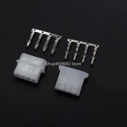 5pcs/lot 5.08mm Pitch White IDE HDD Power Connector KF50800 - 4P KF50801 - 4R Female Male for PC/computer Graphics Card PCI-E