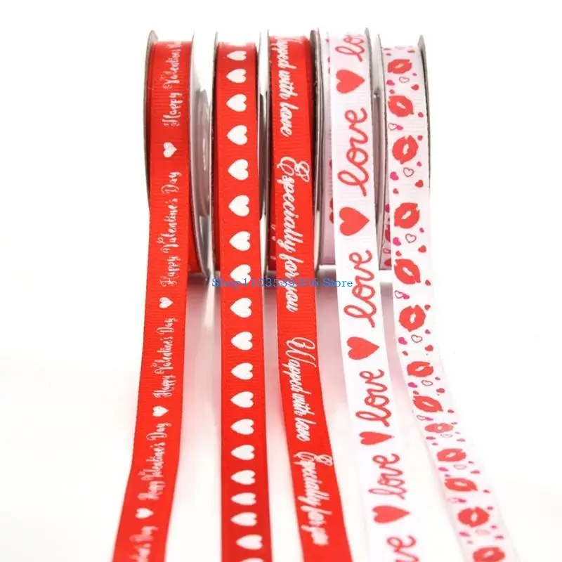 

400A Heart Ribbon For Gift Wrapping Packing Ribbon Flowers Bouquets Valentines Ribbon