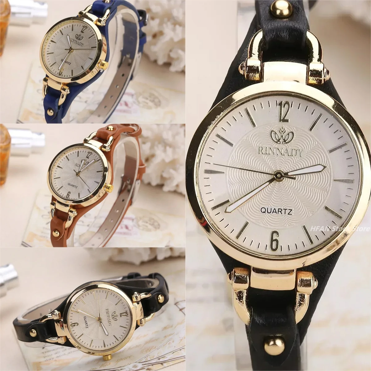 

Модные кварцевые часы, женские наручные часы из искусственной кожи с тонким ремешком, женские часы, модные женские подарочные часы Relojes Para Mujer