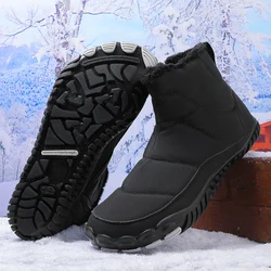 Bottes de randonnée en coton imperméables pour hommes et femmes, chaussures chaudes en peluche pour l'extérieur, non ald