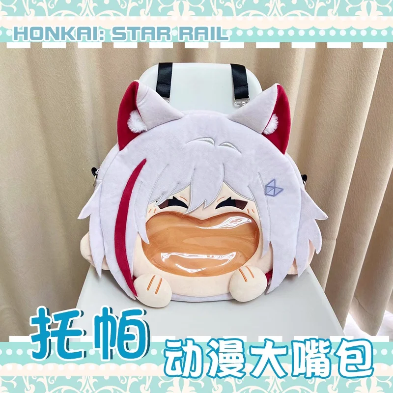 Anime Topaz Honkai: Star Rail sac à dos en peluche Transparent sacs de messager sac à bandoulière de dessin animé b257