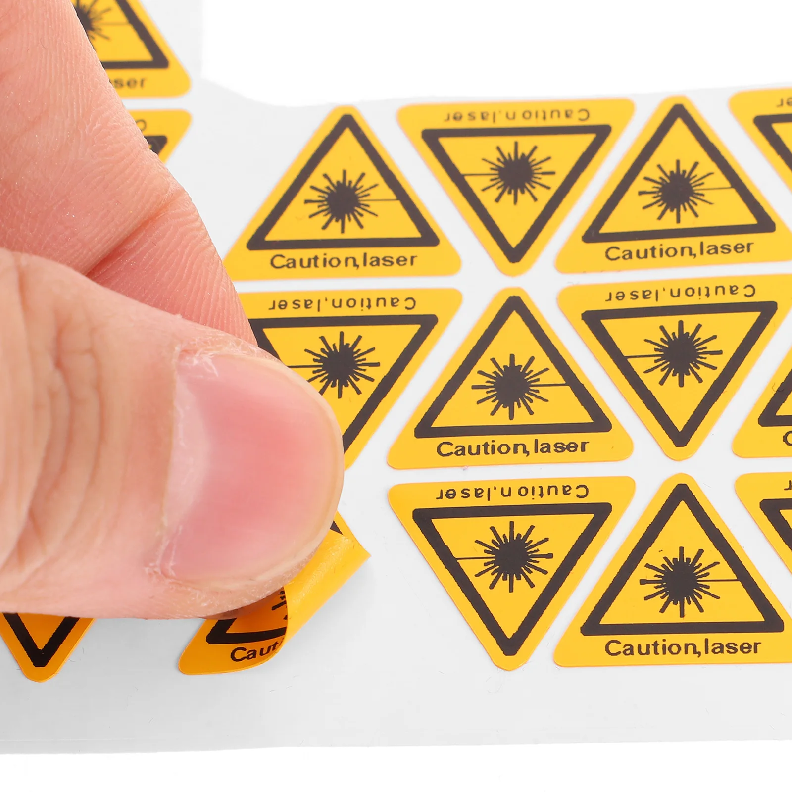 

50Pcs Laser Warning Stickers Caution Signs Safety Decals Strategic Placement Enhance Awareness Prevent Incidents