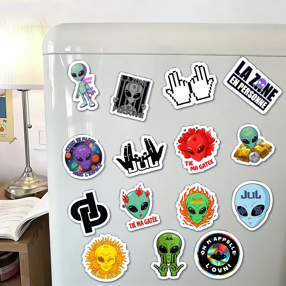French Rapper Rap Fridge Magnets Jul Marseille Music Alien Magnetic Stickers for Doors Car Home Decor Unique Gifts