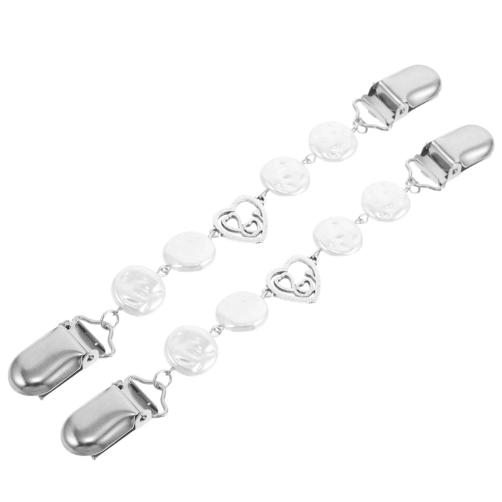 

2Pcs Heart Shape Cardigan Sweater Clip Vintage Brooch Pin Elegance Wedding Banquet Scarf Holder Decorative Accessory