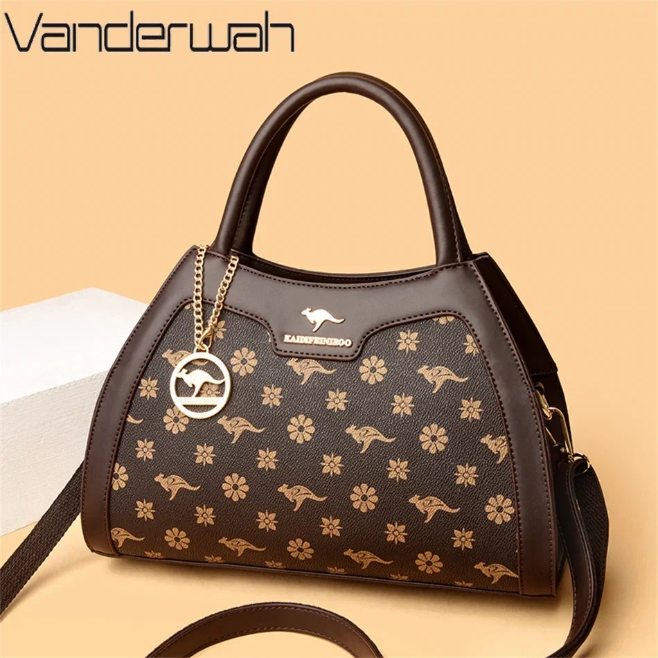 Bolsos cruzados de marca para mujer, carteras de cuero suave de alta calidad, de diseñador de lujo, para hombro, bandolera