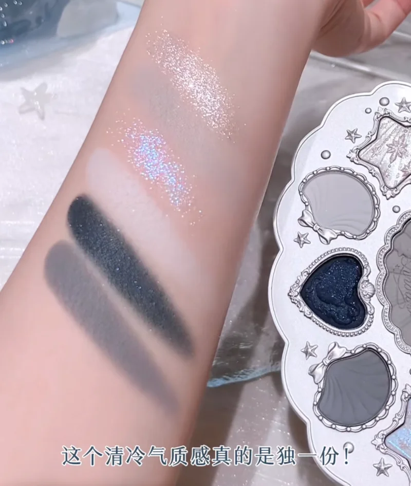 フラワーノウズシェルゼリーシリーズ 6色アイシャドウパレット マットファインシマーパールフェイスパレット グリッターアイシャドウ