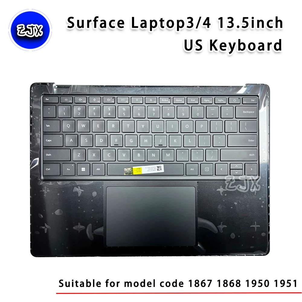Microsoft Nova Superfície Original Laptop3laptop4 13 Polegada Americano us Teclado Material Metal1867 1868 1950 1951 com Touchpad