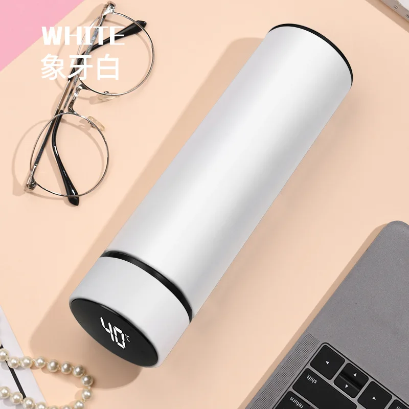 500ML Intelligent Digital Thermos Cup Water Bottle Touch Display Temperature Stainless Steel Insulated Bottle