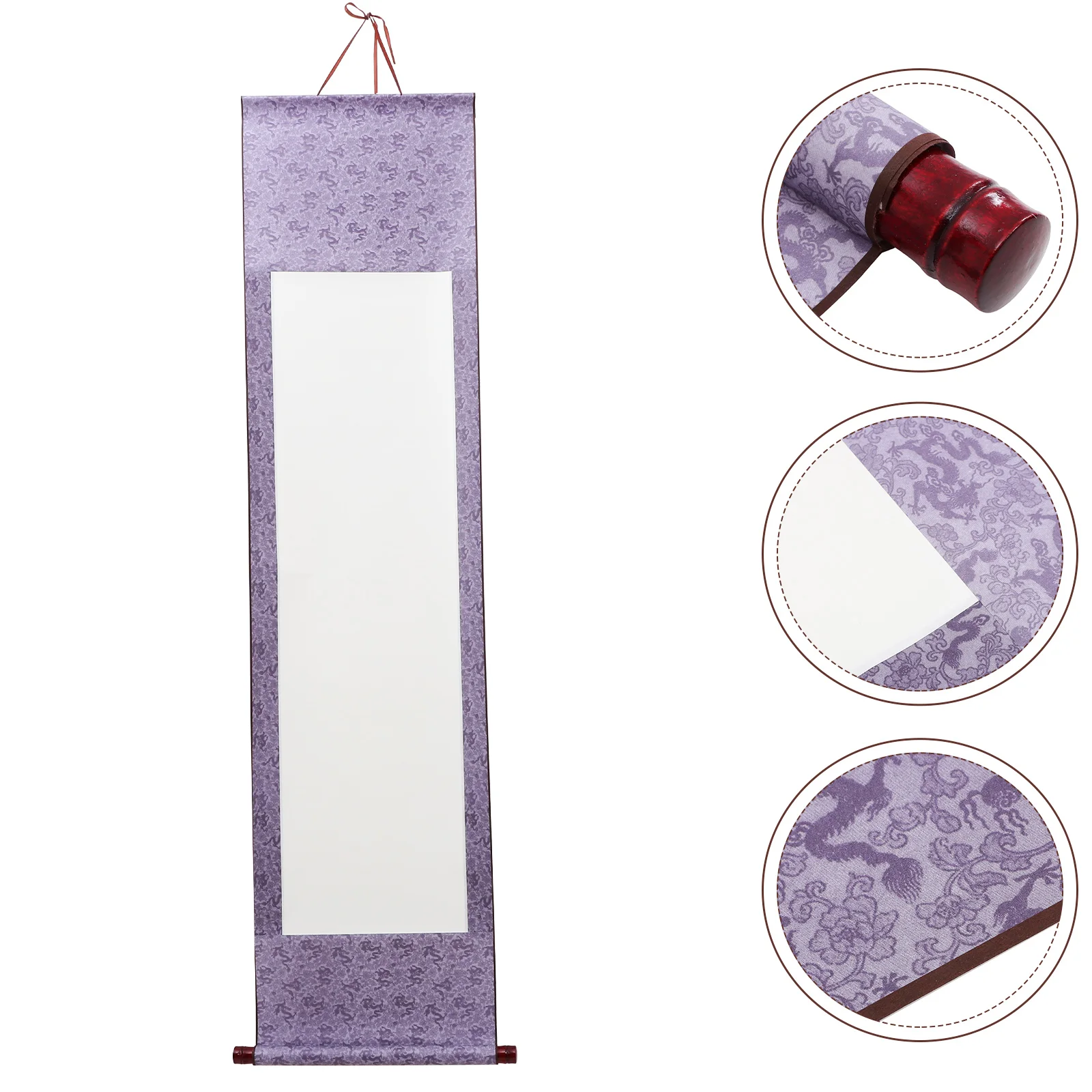 

Blank Scroll Drawing Paper Chinese Rice for Writing Scripture Calligraphy Album Half Cooked Parchment Craft