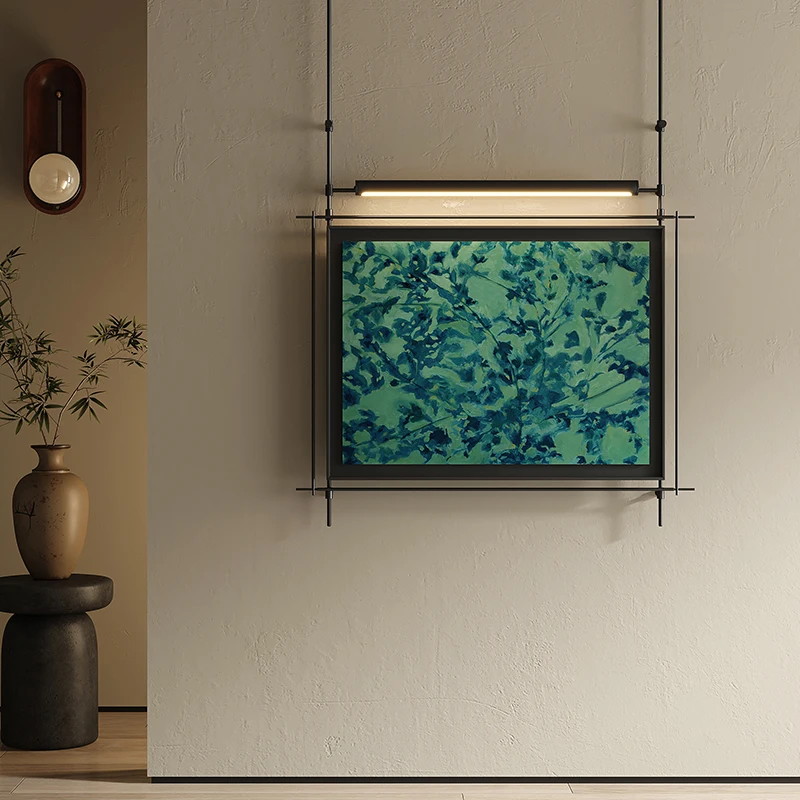 Modelo de lujo ligero para habitación, estudio, entrada, pintura decorativa de hierro, pared retro, pintura de instalación de varilla de metal tridimensional