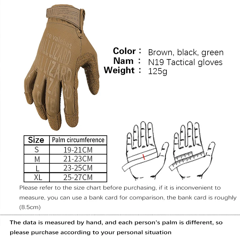 Outdoor Tactical Gloves Touch Screen Breathable Full Finger Riding Shooting Fishing Multi-functional Protection Safety Gloves