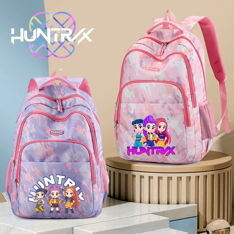 

KPop Demon Hunterss большой вместительный рюкзак с героями мультфильмов аниме школьный рюкзак легкий дышащий водонепроницаемый рюкзак канцелярские принадлежности подарки