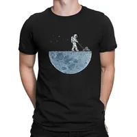 Mown T-Shirts For Men The Martian Astronaut Awesome Pure Cotton Tees Round Neck Short Sleeve T Shirt Classic Tops