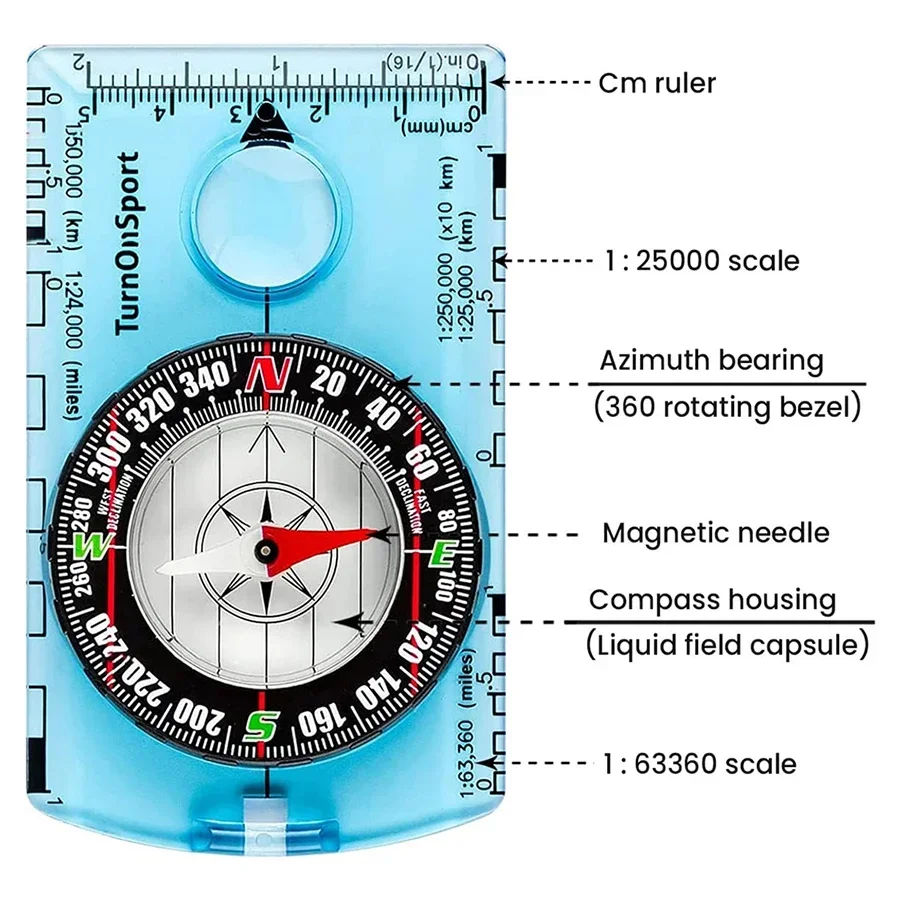 Waterproof Outdoor Camping Compass 3