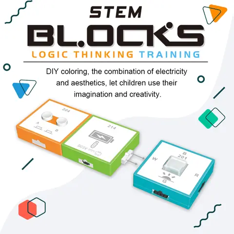 STEM Educational Toys Electronic Building Blocks Physics Science Experiment Kids Programming Enlightenment Plaything