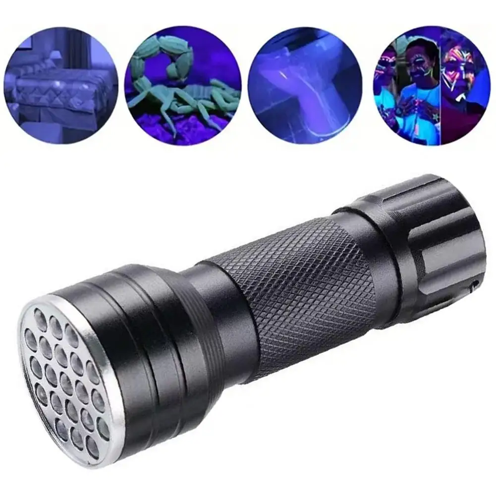 21LED الأشعة فوق البنفسجية ضوء 39nm مقاوم للماء الأشعة فوق البنفسجية مصباح يدوي الأشعة فوق البنفسجية البسيطة الأشعة فوق البنفسجية مصباح المحمولة الشعلة للأظافر ضوء أسود مصباح J4I6 #5