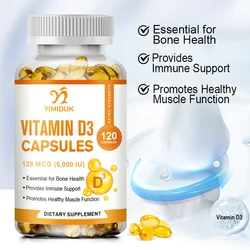 Vitamin D3 Capsules 5000 IU Supports Healthy Bones, Mood & Immune System Function