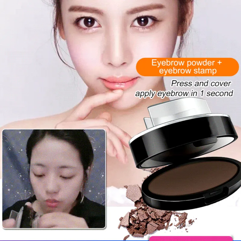 Drawing eyebrow artifact lazy stamp eyebrow powder one eyebrow waterproof sweatproof not easy to stain beginner makeup