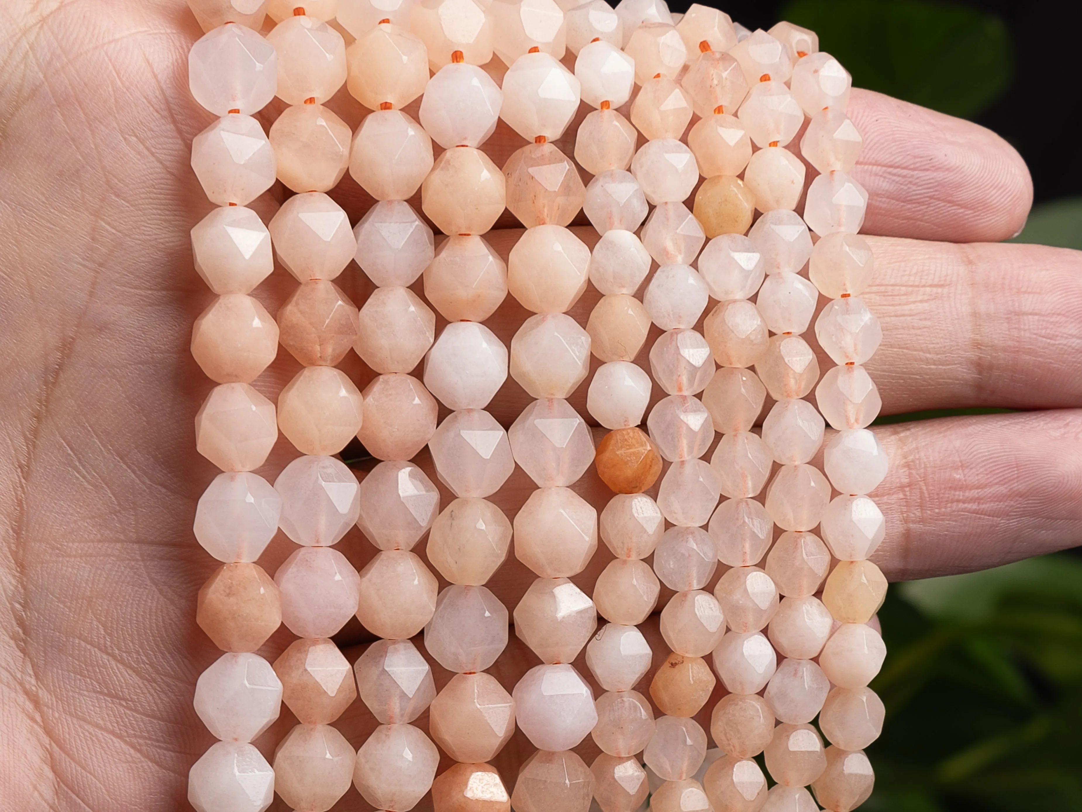 Manik-manik batu permata alami Pink Aventurine bintang potongan segi AAA untaian penuh manik-manik longgar 15 "untuk membuat perhiasan DIY gelang wanita