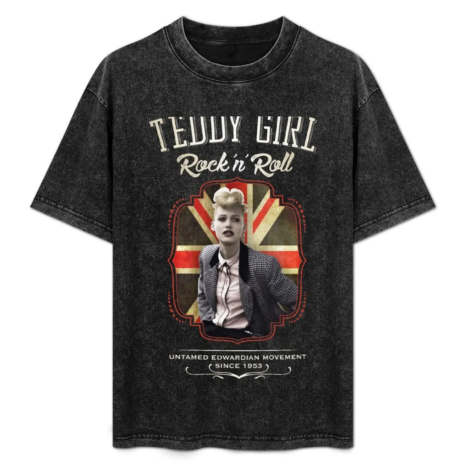 

Teddy Girl Rock'n'Roll T-Shirt Casual Simple Design Short Sleeve Shirt