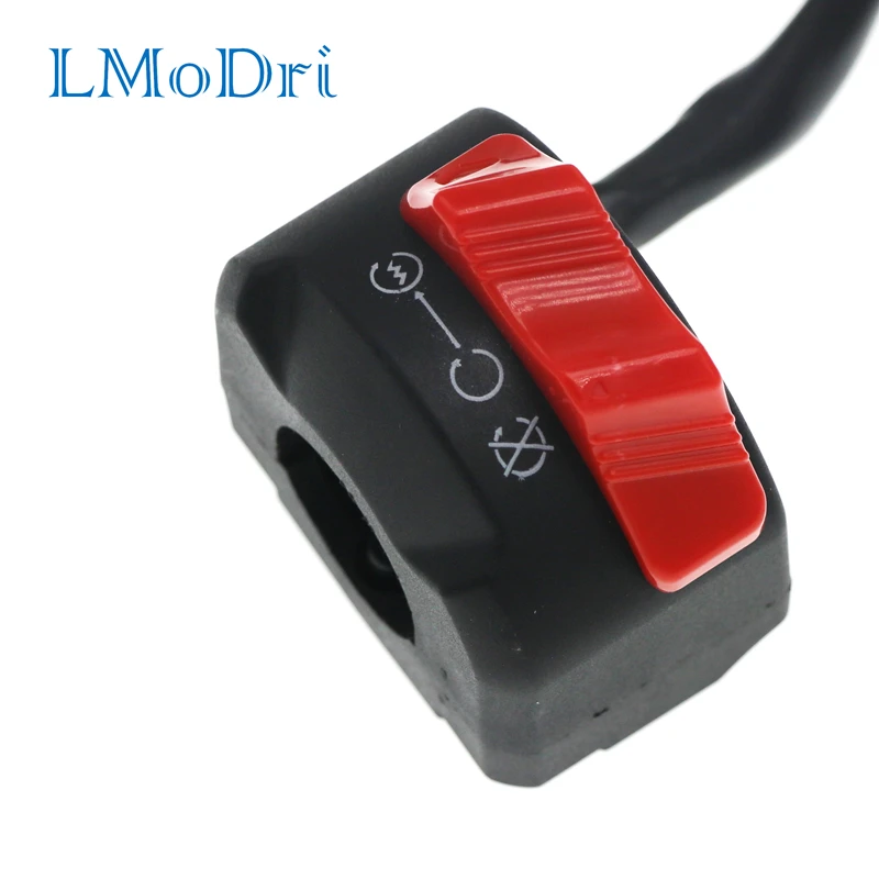 LMoDri Motorbike Handlebar Mount Push Button Start Kill ON OFF Headlight Fog Light Switch 12V Motorcycle Switches